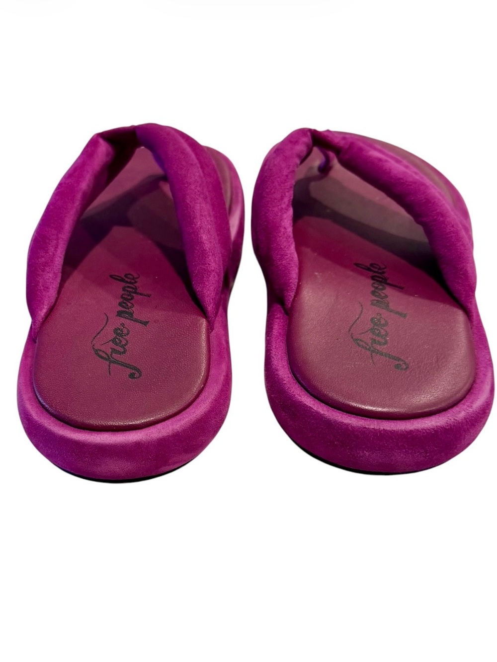 Free People Wonderland Vibrant Magenta Suede Thong Sandals - Size: 36.5/US 6.5 - Picture 4 of 6